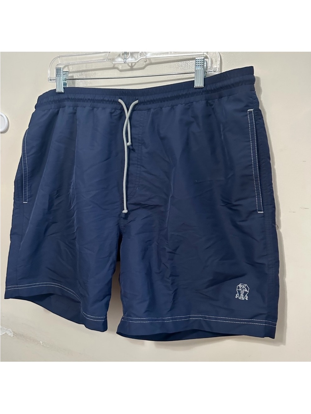 $800 Brunello Cucinelli Navy Swim Trunks Shorts XXL Blue Luxury Italy - Picture 3 of 15